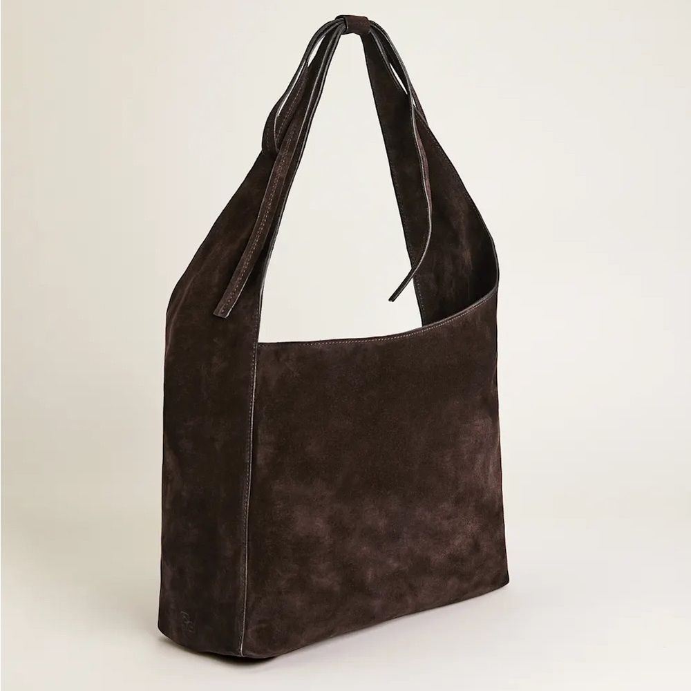 Reformation Medium Brown Suede Vittoria Tote Bag - Picture 5 of 6